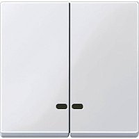 Лицевая панель Schneider Electric Merten System M для 2-кл. выключателя с подсветкой активно-белый